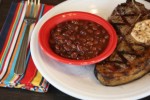 Steak with Chipotle Butter and Sweet Mesquite Grillin' Beans