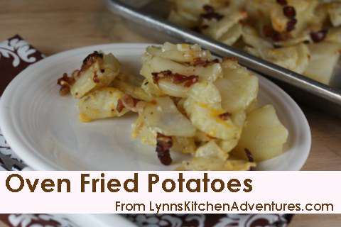 Oven Fried Potatoes from LynnsKitchenAdventures.com