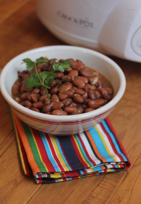 slow cooked pinto beans