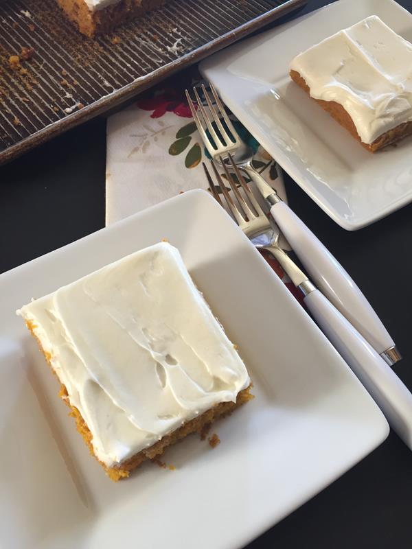 Paula Deen's Pumpkin Bars on a plate