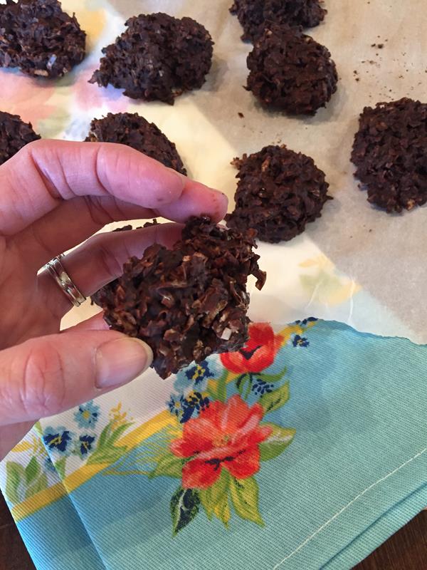 Coconut Chocolate No Bake Cookies