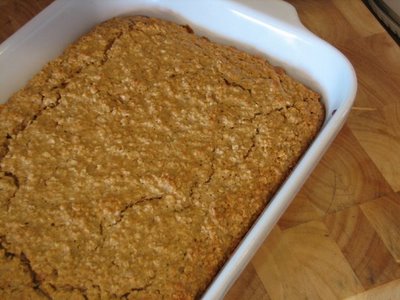 Peanut butter baked oatmeal