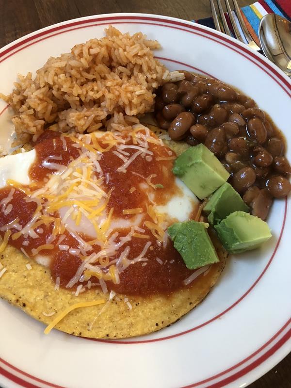 Huevos Rancheros on a plate