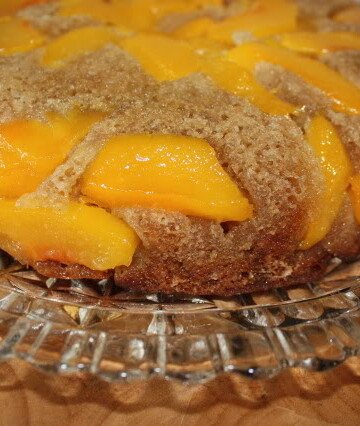 peach upside down cake