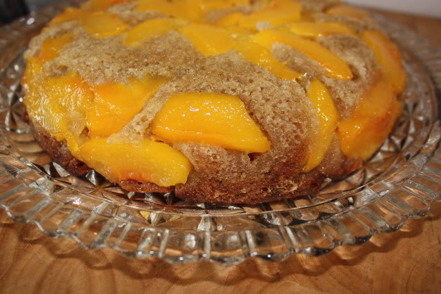 peach upside down cake