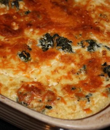 crustless salmon spinach quiche