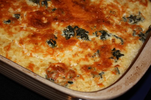 crustless salmon spinach quiche