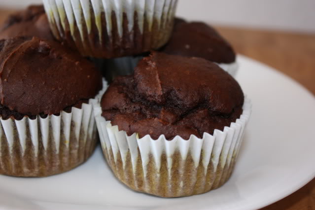 chocolate pumpkin muffins