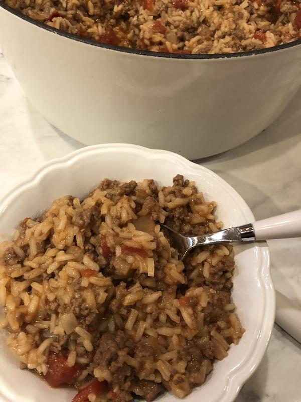 Easy Beef and Rice Dinner 