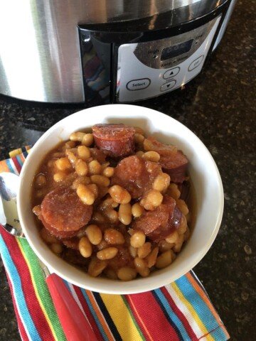 Crock Pot Baked Beans and Sausage