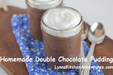 Homemade Double Chocolate Pudding from LynnsKitchenAdventures.com