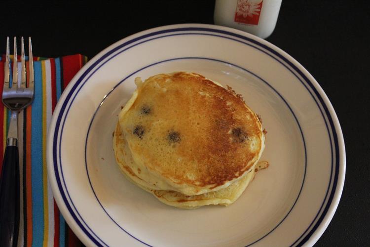 Sour Cream Blueberry Pancakes