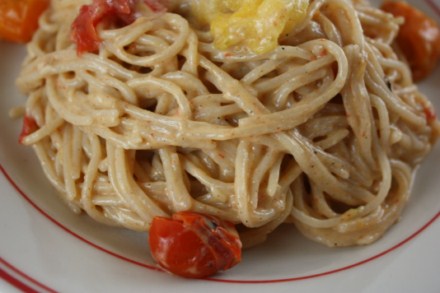 grilled tomato pasta 