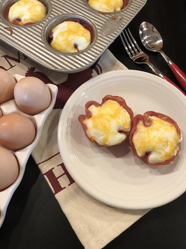 Baked Egg Cups on a plate