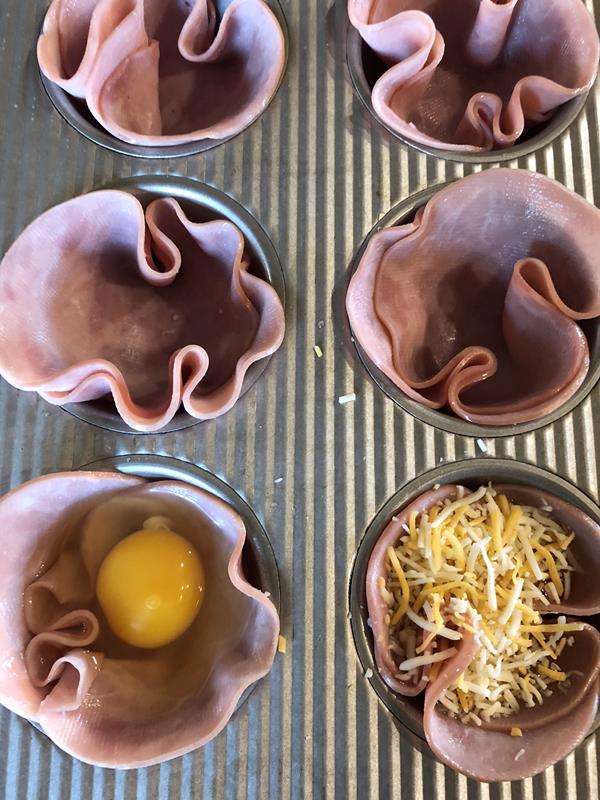 Baked Egg Cups in a pan