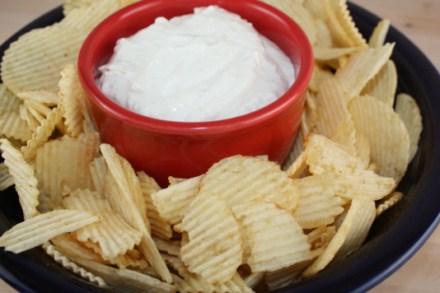 homemade onion dip recipe and chips