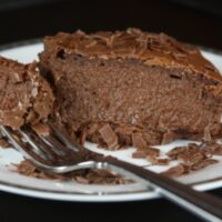 Crustless Chocolate Cheesecake