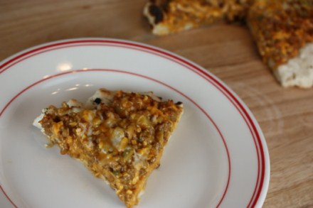 cheeseburger pizza 