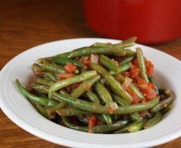green beans and tomatoes