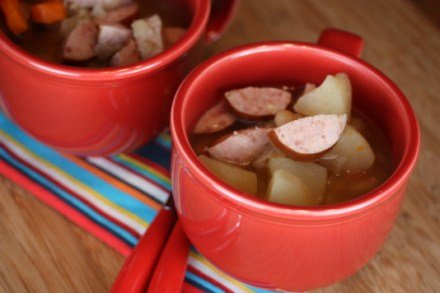 Crock Pot Bean and Sausage Soup