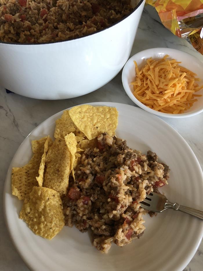 Ground Beef Taco Rice Dinner