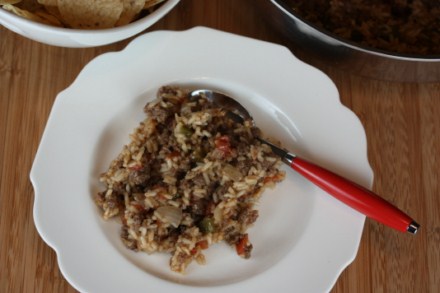 ground beef taco skillet rice 