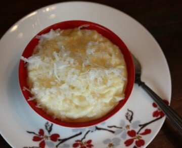 homemade coconut pudding