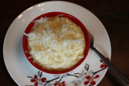 homemade coconut pudding 