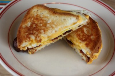 Bacon Egg and Cheese Grilled Cheese Sandwich 