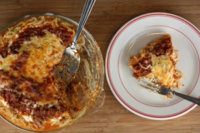 spaghetti pie 