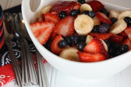 Red White and Blue Fruit Salad 