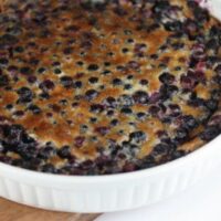 Baked Blueberry Custard