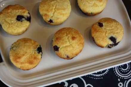 gluten free blueberry corn muffins
