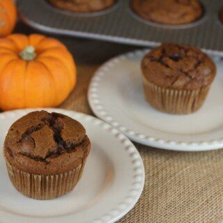 Double Chocolate Pumpkin Muffins
