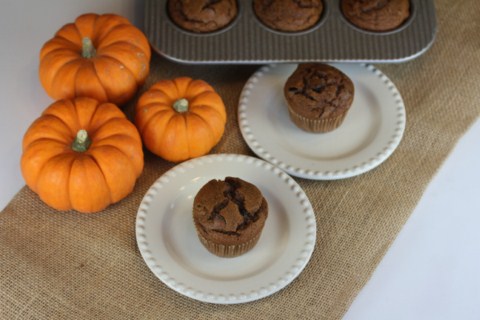 Double Chocolate Pumpkin Muffins