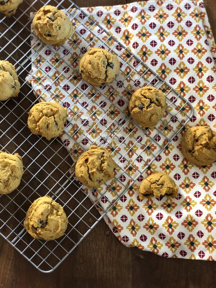 Pumpkin Cookies with Chocolate Chips