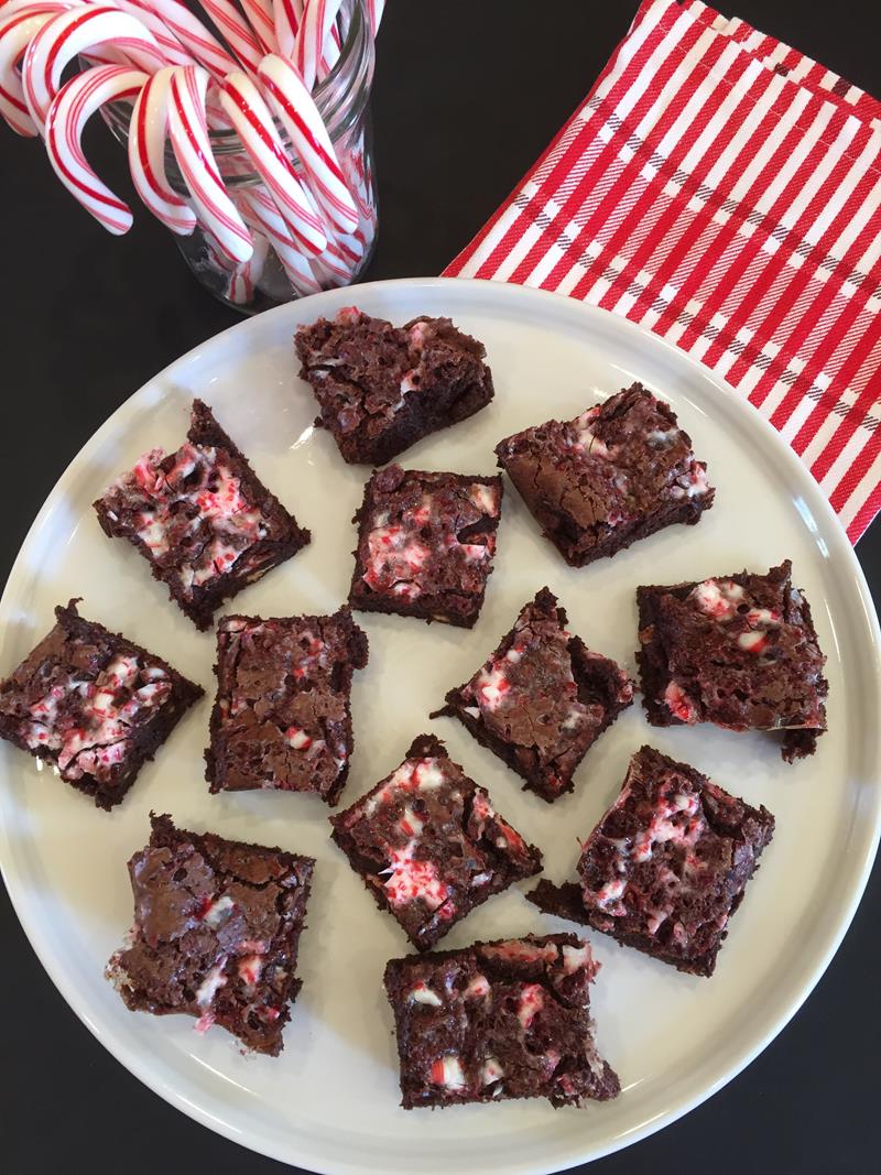 Candy Cane Brownies