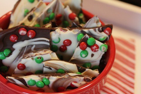 Chocolate Candy Bar Bark from LynnsKitchenAdventures.com