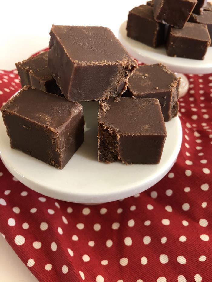 Coffee Fudge on a plate