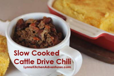 slow cooked cattle drive chili