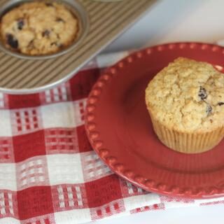 Gluten Free Cinnamon Raisin Oatmeal Breakfast Muffins