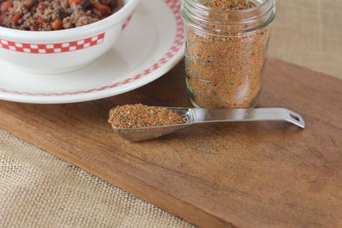 chili seasoning in jar