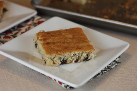 Gluten Free Chocolate Chip Banana bars 