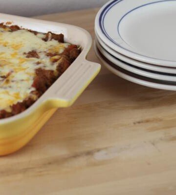 cheesy Mexican beef and beans casserole
