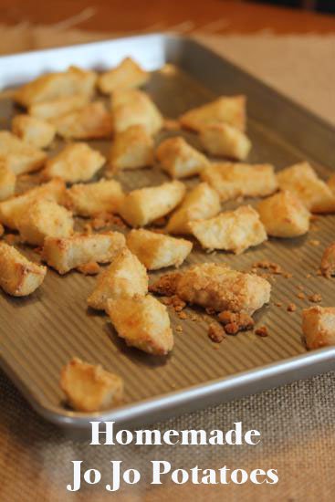 homemade baked jo jo potatoes