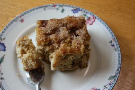 mom's rhubarb cake