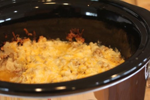 Slow Cooked Cheeseburger Casserole