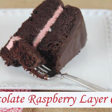 chocolate raspberry layer cake