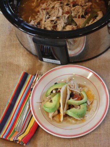 slow cooked chicken fajitas