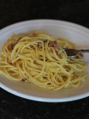 gluten free spaghetti carbonara